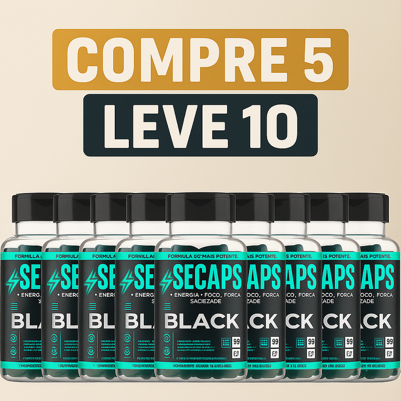SECAPS BLACK – Energia, Foco e metabolismo ativado naturalmente!