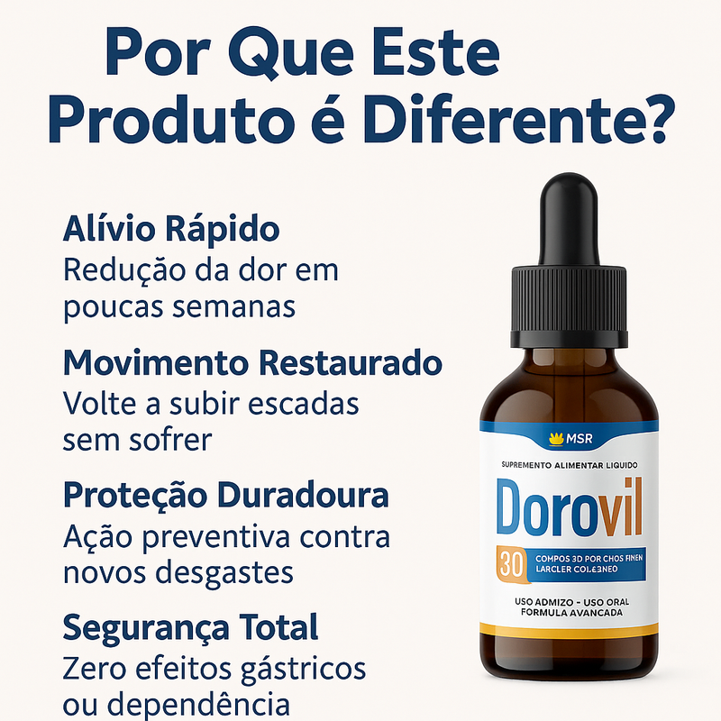 Dorovil 30ml – Suplemento Natural para o Bem-Estar das Articulações